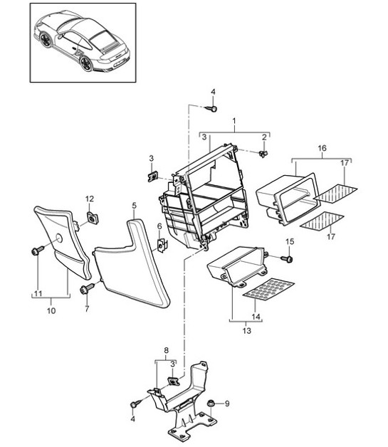 Diagram 809-015 Porsche Cayman 987C/981C (2005-2016) Body