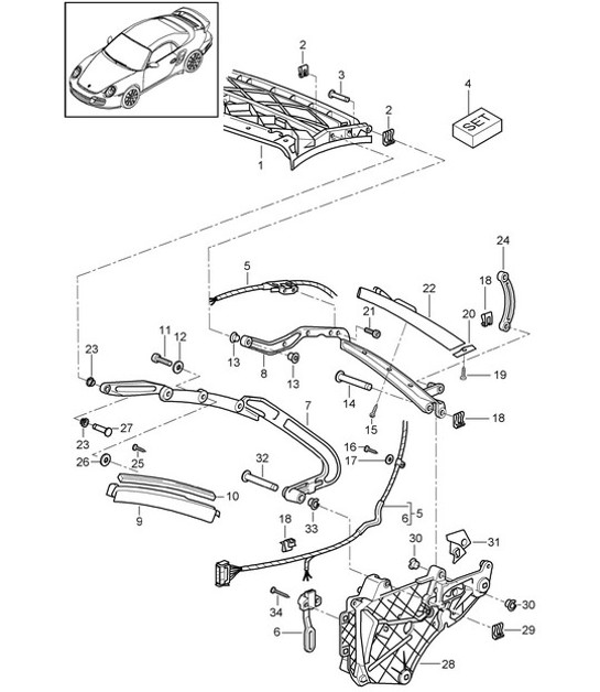 Diagram 811-015 Porsche Cayman 987C/981C (2005-2016) Body