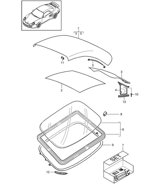 Diagram 811-025 Porsche Cayman GT4 3.8L 2015-16 Body