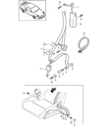 Vorderer Sicherheitsgurt - CABRIO - 997.2 Turbo 2010-13