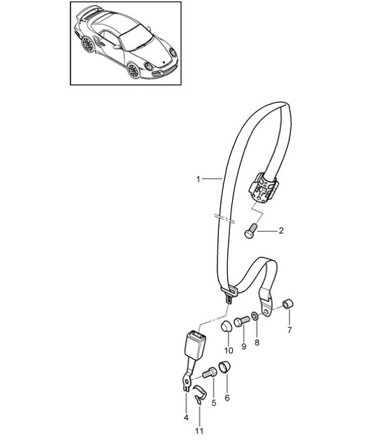 Diagram 812-015 Porsche 991 (911) MK1 2012-2016 Body