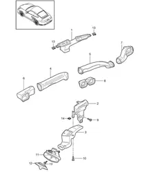 Luchtverdeler / Passagiersruimte 997.2 Turbo / GT2 RS 2010-13