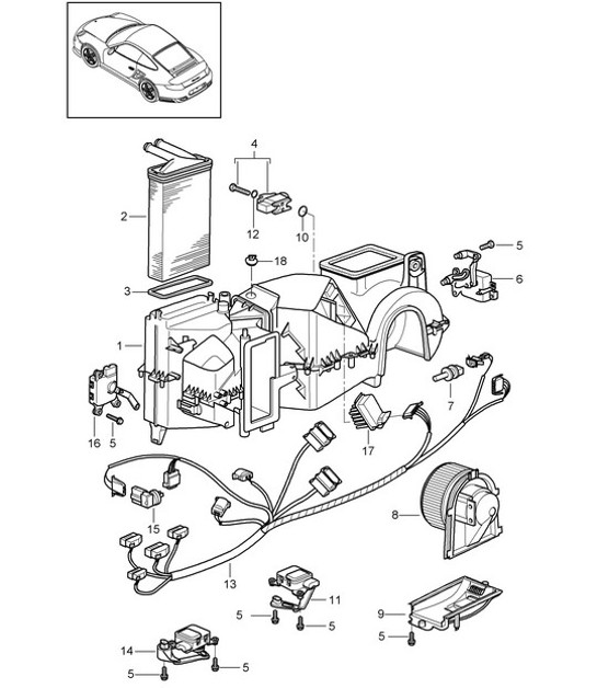 Diagram 813-005 Porsche 997 (911) MK2 2009-2012 Body