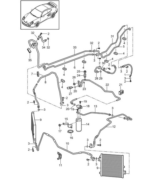 Diagram 813-025 Porsche 968 CS 3.0L 1993-95 Body