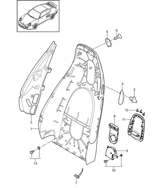 Diagram 817-004 Porsche Cayenne Turbo V8 4.8L Petrol 500HP Body