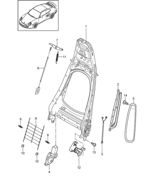 Diagram 817-006 Porsche Cayman 987C/981C (2005-2016) Body