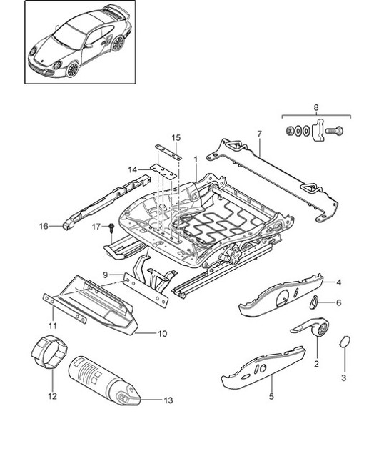 Diagram 817-008 Porsche Cayman S 3.4L 981 2013-16 Body
