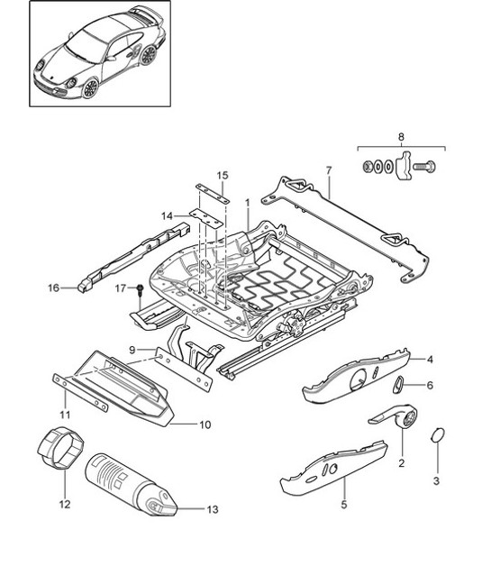 Diagram 817-023 Porsche Cayenne Turbo S 4.5L 2006>> Body