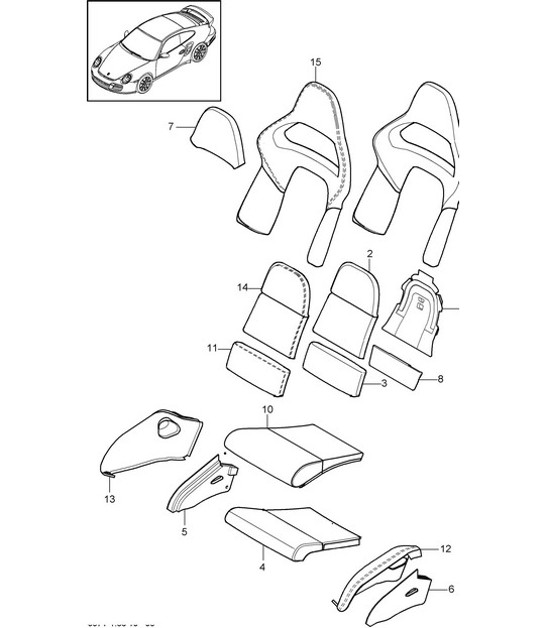Diagram 817-062 Porsche 997 Carrera 4S 3.8L 2005>> Body