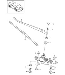 Limpiaparabrisas trasero - PR:425 - 997.2 Turbo / GT2 RS 2010-13