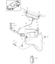 Scheibenwaschanlage 997.2 Turbo / GT2 RS 2010-13