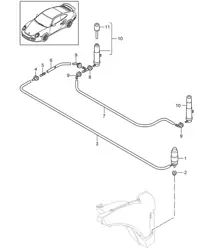 Impianto lavafari - PR:288 - 997.2 Turbo / GT2 RS 2010-13