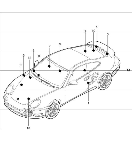 Diagram 001-05 Porsche 993 (911) C4 1994-97 Accessories & others 