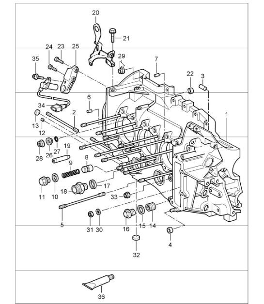 Diagram 101-05 Porsche 991 (911) MK1 2012-2016 Engine