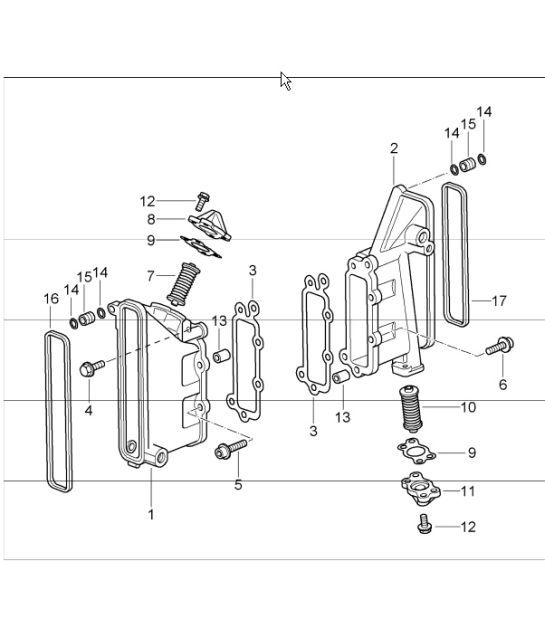 Diagram 103-05 Porsche Boxster 987 MKII 2.9L 2009-2012 Engine