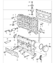 camshaft housing for 997.1 TURBO/GT2 M97.70 2007-09 and 997.1 GT2 RS M97.70 2011
