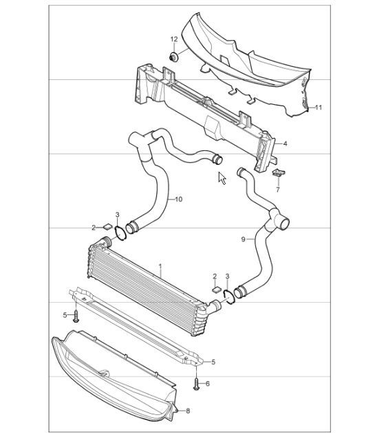 Diagram 105-17 Porsche 997 (911) MK1 2005-2008 Engine