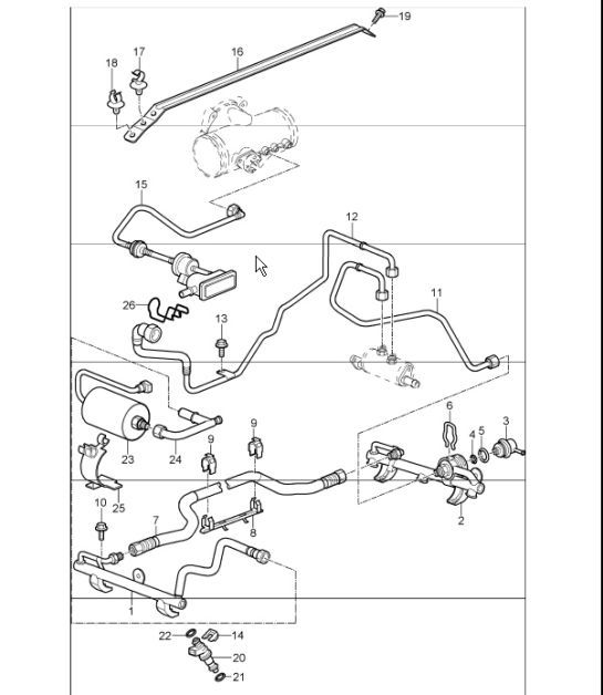 Diagram 107-05 Porsche Cayenne 3.6L 2007>> Engine