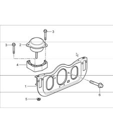 engine suspension for 997.1 TURBO/GT2 M97.70 2007-09 and 997.1 GT2 RS M97.70 2011 engine suspension for 997.1 TURBO/GT2 M97.70 2007-09 and 997.1 GT2 RS M97.70 2011