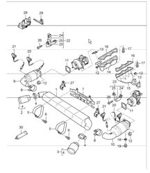 exhaust system for 997.1 GT2 M97.70 2008 ONWARDS exhaust system for 997.1 GT2 M97.70 2008 ONWARDS