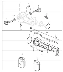 front-axle final drive, clutch single parts for 997.1 TURBO 2007-09