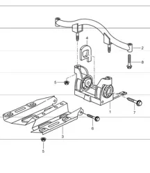 transmission suspension for 997.1 TURBO G97.50 2007-09
