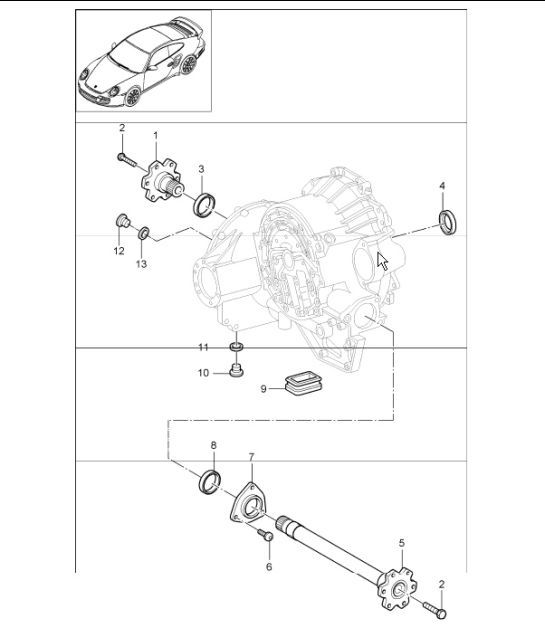 Diagram 320-03 Porsche 996 C4 3.4L 1997-08/01 Transmission