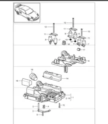 tiptronic: switch unit, solenoid valve and pressure regulator for 997.1 TURBO A97.50 2007-09