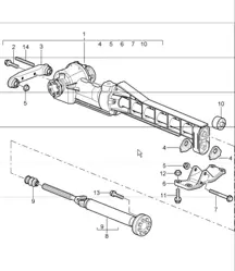 front-axle final drive and cardan shaft for 997.1 TURBO 2007-09