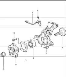 soporte de rueda y cubo de rueda para 997.1 TURBO 2007-09