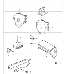 airbag 997.1 TURBO 2007-09