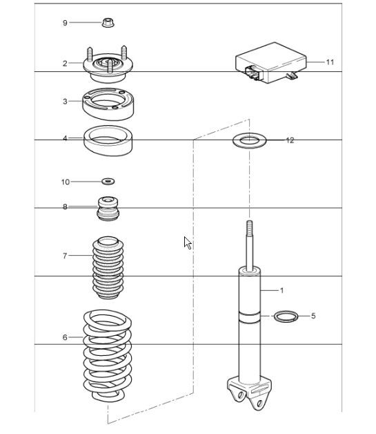 Diagram 502-00 Porsche Cayenne 9YA 2018-2023 