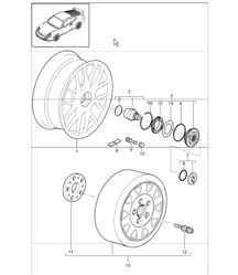 central locking for 997.1 TURBO I422 (Turbo wheel, 19', central lock) 2007-09 central locking for 997.1 TURBO I422 (Turbo wheel, 19', central lock) 2007-09