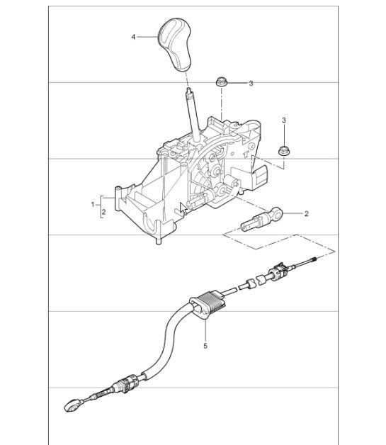 Diagram 701-01 Porsche 997 GT3 2007年>> 手柄系统、踏板组 