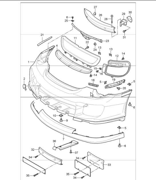Diagram 802-02 Porsche 924 Turbo 2.0L 1979-81 Body