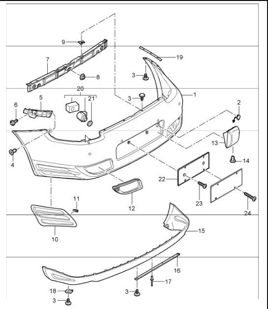 Diagram 802-05 Porsche Cayman S 718 2.5L PDK (350Bhp) Body