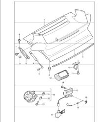 lid rear 997.1 GT2 2007-09 lid rear 997.1 GT2 2007-09