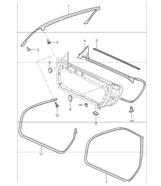 Diagram 804-10 Porsche 997 (911) MK1 2005-2008 Carrozzeria