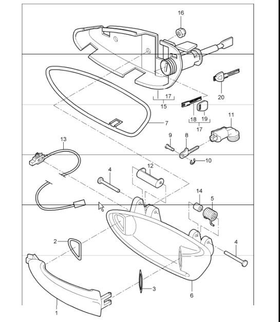 Diagram 804-20 Porsche Cayman S 3.4L 987C 2005-08 Body
