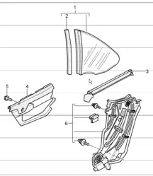 lunette arrière 997.1 TURBO CABRIO 2007-09