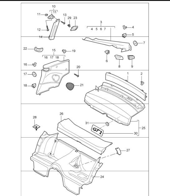 Diagram 807-05 Porsche 997 (911) MK1 2005-2008 Body