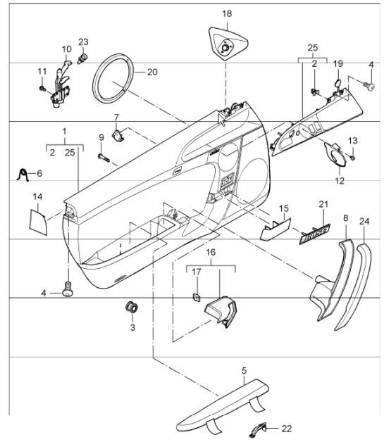 Diagram 807-10 Porsche Cayman S 3.4L 987C 2005-08 Body