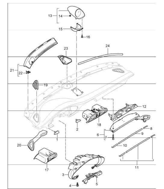Diagram 809-01 Porsche 964 (911) (1989-1994) Carrosserie