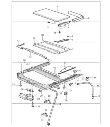 sunroof 997.1 TURBO I650 (Electric sliding roof) 2007-09