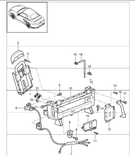 Diagram 811-15 Porsche 991 (911) MK2 2016-2019 Body
