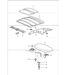 hardtop sound absorber 997.1 TURBO I550 (Hard Top) 2007-09