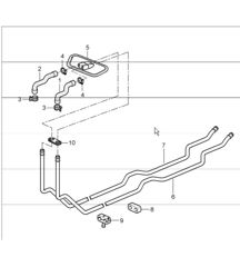 heating system - 1 - feed line and return line for 997.1 TURBO 2007-09 heating system - 1 - feed line and return line for 997.1 TURBO 2007-09