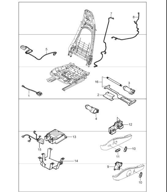 Diagram 817-60 Porsche 997 (911) MK1 2005-2008 Body