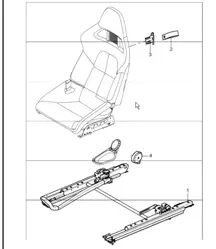 bucket seat collapsible (complete not available) 997.1 TURBO 2008 ONWARDS