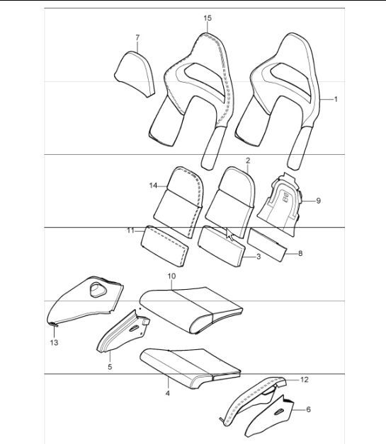 Diagram 817-87 Porsche 996 C4 3.4L 1997-08/01 Body